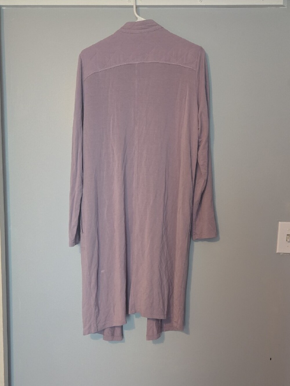 Lightweight Lavender Long Open-Front Robe - Picture 4 of 5